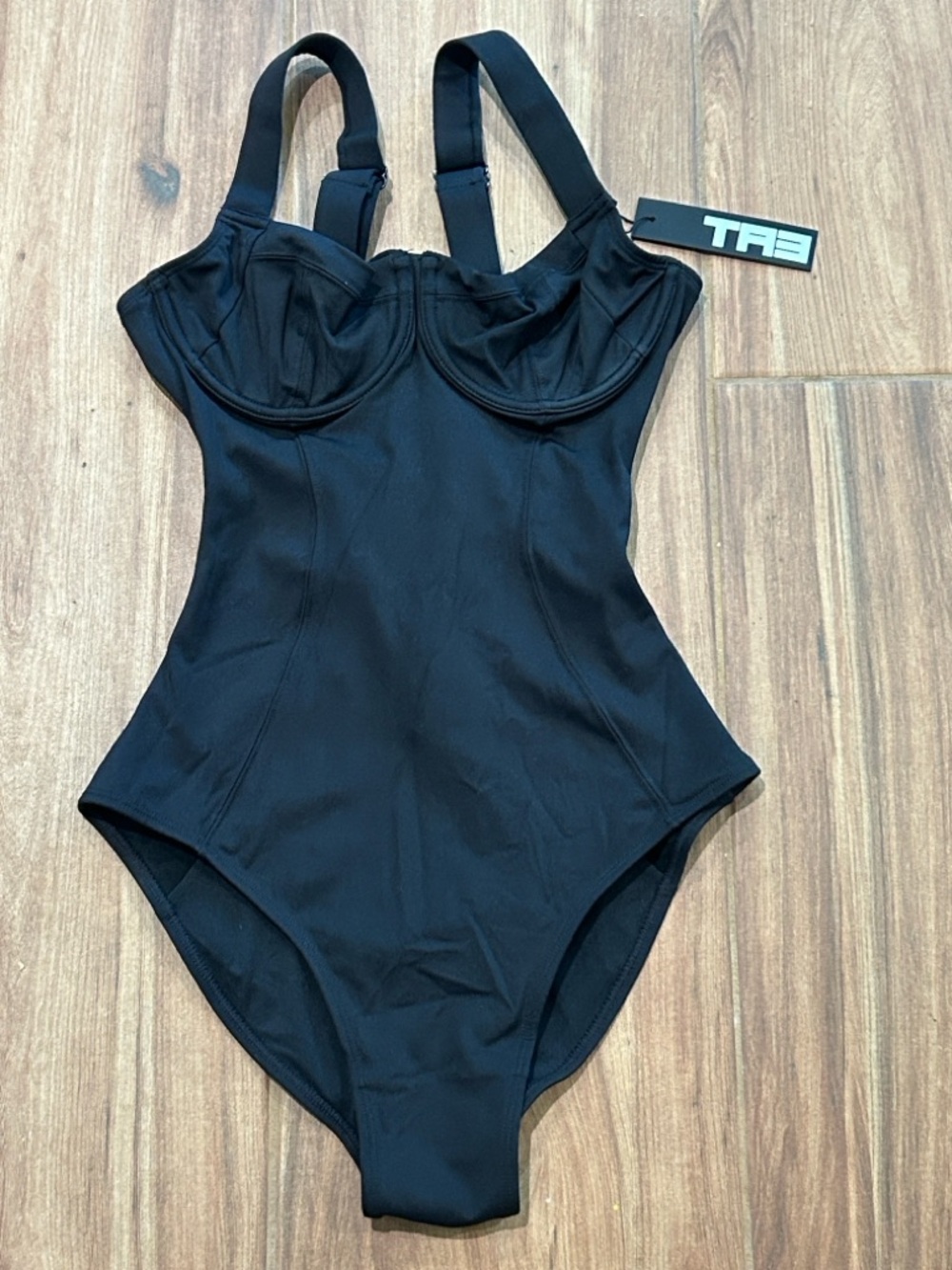 TA3 Lifty One Piece Swimsuit Black NWT Size S B/C Reg Long